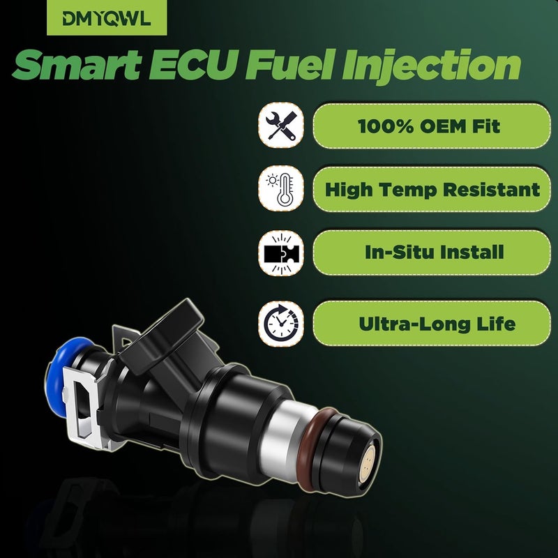 DMYQWL V8 4.8L/5.3L/6.0L Fuel Injectors Compatible with Chevy&GMC - Silverado 1500/2500(2001-2006), Sierra 1500/2500(2000-2006),Tahoe(2000-2006),Yukon(2001-2006),Replace#17113553,FJ315 (8pcs) - Image 4